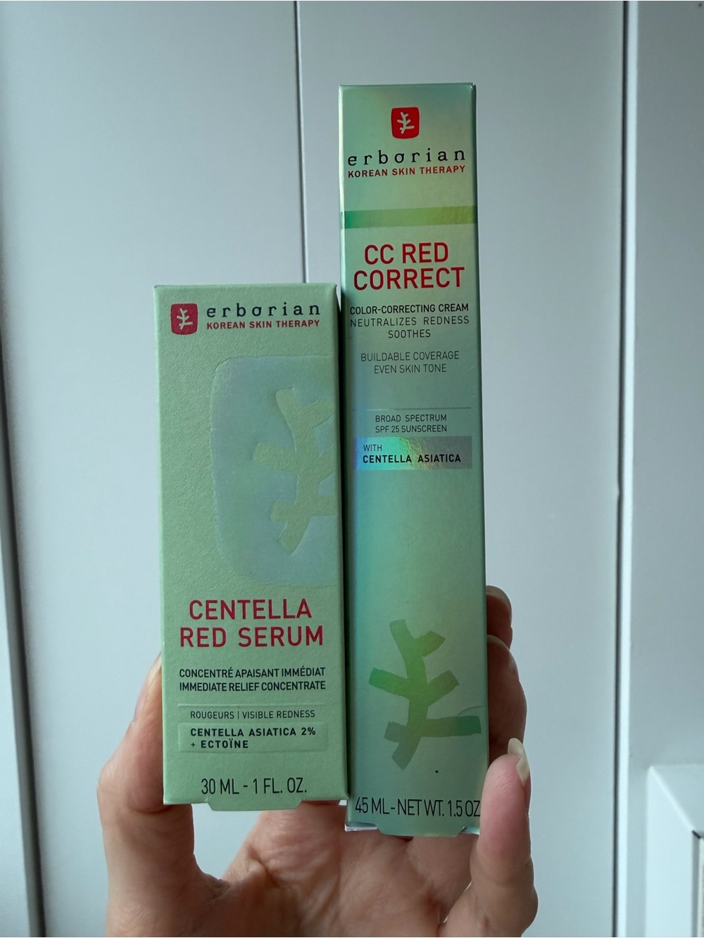 Erborian CC Red Correct CC Cream + Centella Red Serum - Green